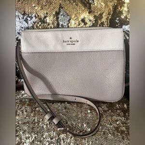 Kate Spade Leila Cream/Taupe Leila Triple Gusset Crossbody N…